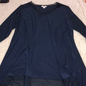 Navy blue plus size top